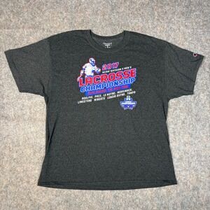Champion T-Shirt Mens XL Gray 2017 NCAA Lacrosse Championship Adelphi Pace Tampa